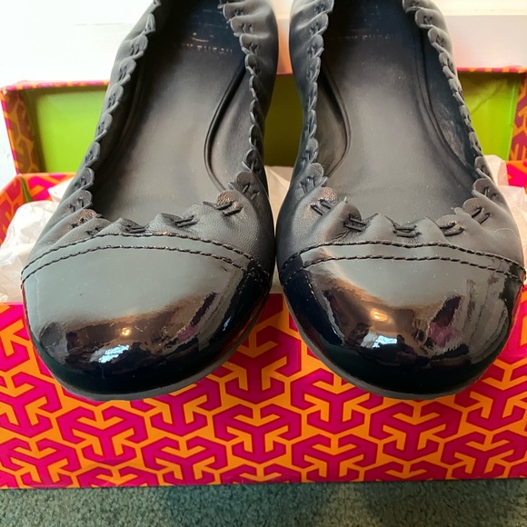 Tory Burch Abbey Cap Toe Flats - Picture 2 of 5